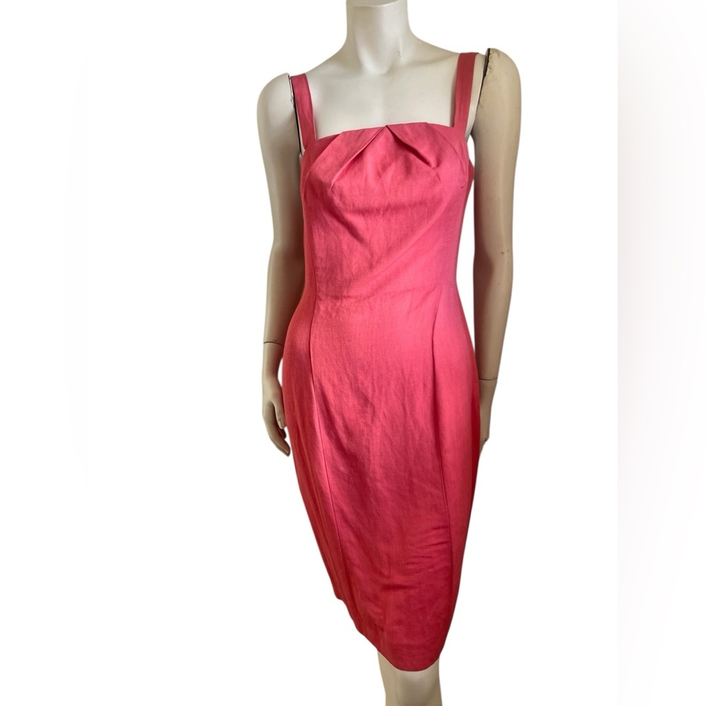 GIORGIO Armani  Le Collezioni Linen Pink Sheath Dress SZ 6